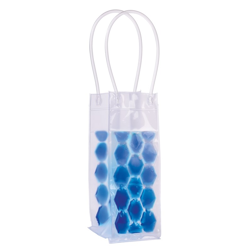Cooler bag "ice cube", tranparent/ Blue